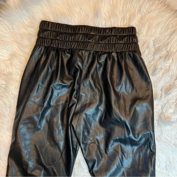 NWOT Joie Wadley Vegan Faux Leather Pant Caviar Black Contemporary Casual Medium - Picture 11 of 12